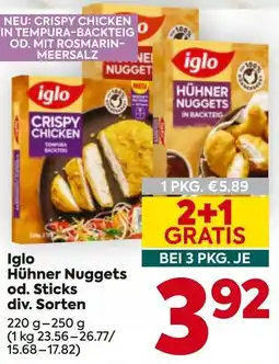 Billa Iglo Hühner Nuggets od. Sticks Angebot