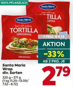 Billa Santa Maria Wrap Angebot