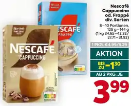 Billa Nescafé Cappuccino od. Frappé Angebot