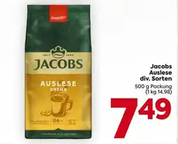 Billa Jacobs Auslese Angebot