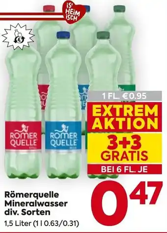 Billa Römerquelle Mineralwasser Angebot