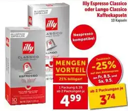 Interspar Illy espresso classico oder lungo classico kaffeekapseln Angebot
