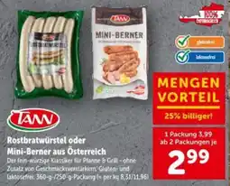 Interspar Rostbratwurstel oder mini-berner aus österreich Angebot