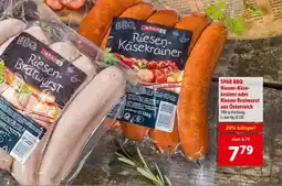 Interspar Spar bbq riesen-käse- krainer oder riesen-bratwurst Angebot