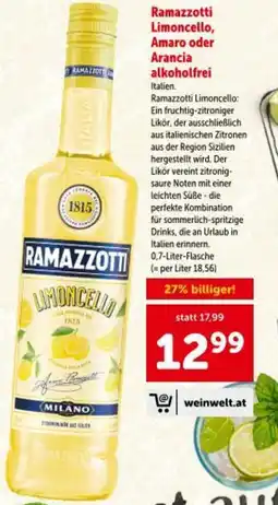 Interspar Ramazzotti limoncello, amaro oder arancia alkoholfrei Angebot