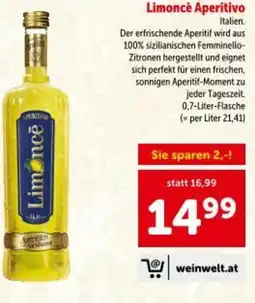 Interspar Limoncé Aperitivo Angebot