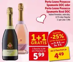 Interspar Porta leone prosecco spumante doc oder porta leone prosecco spumante rosé doc Angebot