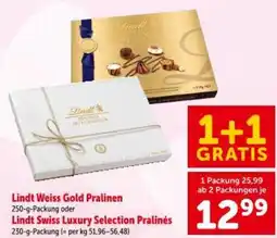 Interspar Lindt Weiss Gold Pralinen, Lindt Swiss Luxury Selection Pralinés Angebot