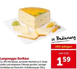 Interspar Langenegger Dorfkäse Angebot