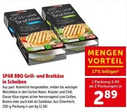 Interspar Spar bbq grill- und bratkäse in scheiben Angebot