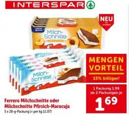 Interspar Ferrero milchschnitte oder milchschnitte pfirsich-maracuja Angebot