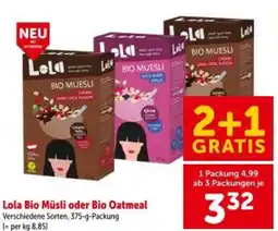 Interspar Lola bio müsli oder bio oatmeal Angebot