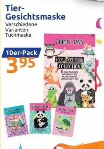 Action Tier Gesichtsmaske Angebot