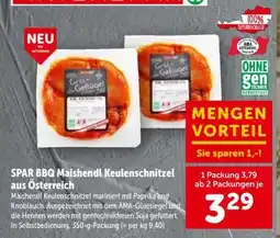 Interspar SPAR BBQ Maishendl Keulenschnitzel Angebot