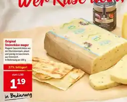 Interspar Original Steirerkäse mager Angebot