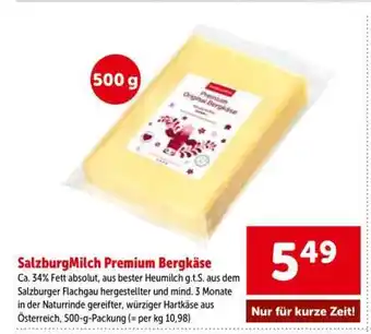 Interspar SalzburgMilch Premium Bergkäse Angebot