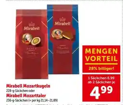 Interspar Mirabell Mozartkugeln oder Mirabell Mozarttaler Angebot