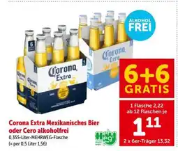 Interspar Corona Extra Mexikanisches Bier oder Cero alkoholfrei Angebot