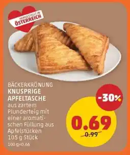 PENNY BÄCKERKRÖNUNG KNUSPRIGE APELTASCHE Angebot