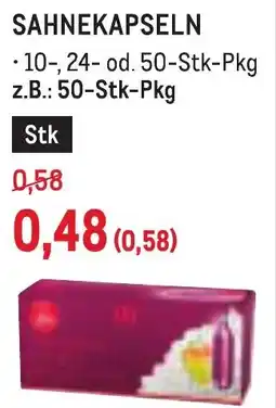 Metro Sahnekapseln Angebot