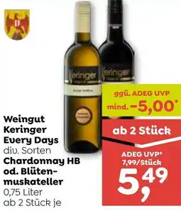 ADEG Weingut Keringer Every Days, Chardonnay HB od. Blüten- muskateller Angebot