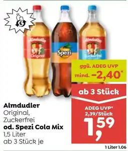 ADEG Almdudler Original, Zuckerfrei od. Spezi Cola Mix Angebot