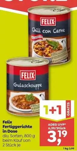 ADEG Felix Fertiggerichte in Dose Angebot