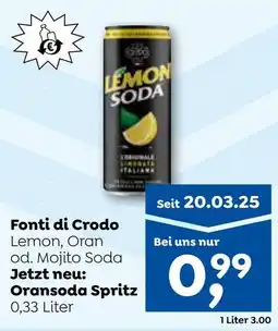 ADEG Fonti di Crodo Lemon, Oran od. Mojito Soda Angebot