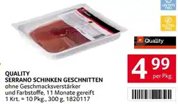 Transgourmet Quality serrano schinken geschnitten Angebot