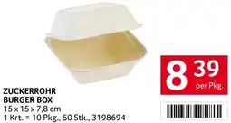 Transgourmet Zuckerrohr burger box Angebot