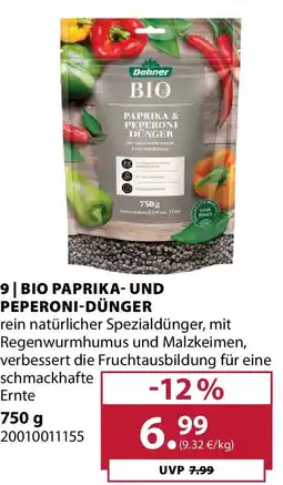 Dehner 9 bio paprika- und peperoni-dünger Angebot