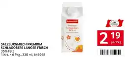 Transgourmet Salzburgmilch premium schlagobers länger frisch Angebot