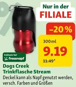 Fressnapf Dogs Creek Trinkflasche Stream Angebot