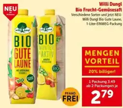 Interspar Willi Dungl Bio Frucht-Gemüsesaft Angebot