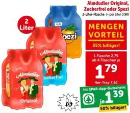 Interspar Almdudler Original, Zuckerfrei oder Spezi Angebot