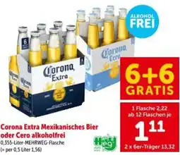 Interspar Corona Extra Mexikanisches Bier oder Cero alkoholfrei Angebot