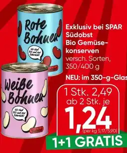 Spar Südobst Bio Gemüsekonserven Angebot