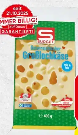 Spar S Budget Großlochkäse Angebot