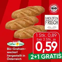 Eurospar Spar Natur pur Bio-Grahamweckerl Angebot