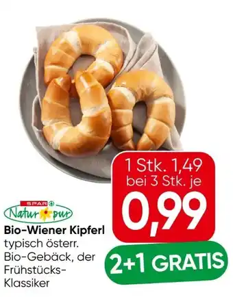 Eurospar Spar Natur pur Bio-Wiener Kipferl Angebot