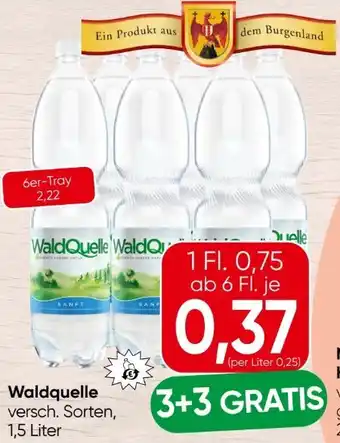 Spar Waldquelle Mineralwasser Angebot