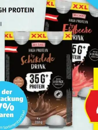 Hofer Milsani XXL High Protein Drink Angebot