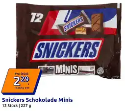 Action Snickers Schokolade Minis Angebot