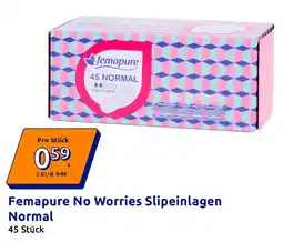 Action Femapure No Worries Slipeinlagen Normal Angebot