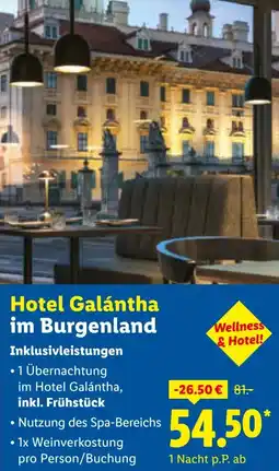 Lidl Reisen Hotel Galántha im Burgenland Angebot
