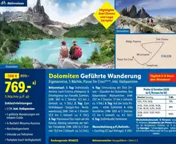 Lidl Reisen Dolomiten Geführte Wanderung Angebot