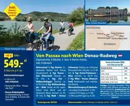Lidl Reisen Von Passau nach Wien Donau-Radweg Angebot