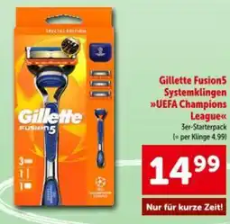 Interspar Gillette Fusion5 Systemklingen UEFA Champions League Angebot