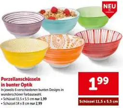 Interspar Porzellanschüsseln in bunter Optik Angebot