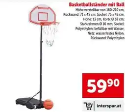 Interspar Basketballständer mit Ball Angebot